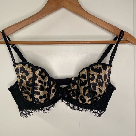 Dita Von Teese Tulip Underwire Bra Animal Print 34C - Picture 2 of 7